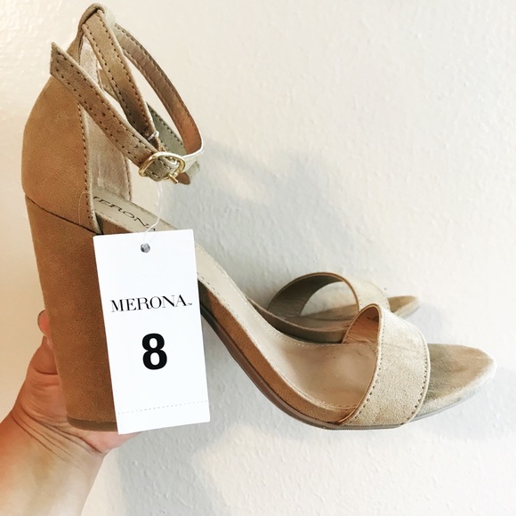 Merona Shoes - Merona Taupe Chunky Heel
